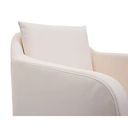 Mendler Chaise de salle à manger HWC-H93, chaise de cuisine chaise longue ~ similicuir crème-beige pas cher