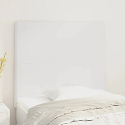 Maison Chic Lot de 2 Têtes de lit design Blanc pour chambre - Décoration de lit 100x5x78/88 cm Similicuir -MN20568