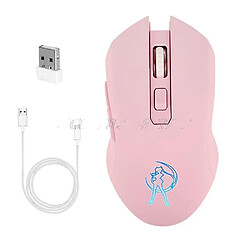 Universal Souris de jeu optique LED silencieuse rose 1600DPI 2,4G USB Souris sans fil pour PC Laptop Drop Shipping