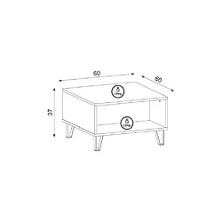 Avis Vivaldi Table Basse Bilbao Chene Artisan/Blanc