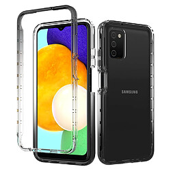 Coque en TPU 2-en-1 détachable, couleur dégradée, anti-rayures noir pour votre Samsung Galaxy A03s (166.5 x 75.98 x 9.14mm)