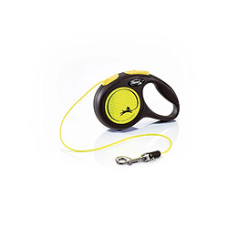 Laisse New Neon XS Cord 3 m black/ neon yellow Flexi CL01C3-251-S-NEOGE