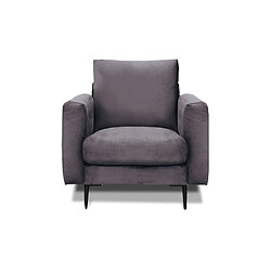 MAISON AUBERTIN Fauteuil Caruso Velours Gris foncé 1 Pl