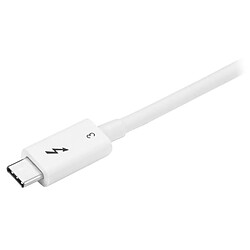 StarTech.com Câble Thunderbolt 3 de 50 cm - 40 Gb/s - Compatible Thunderbolt, USB et DisplayPort - Blanc