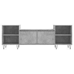 Maison Chic Meuble TV scandinave - Banc TV pour salon Gris béton 160x35x55 cm Bois d'ingénierie -MN74014 pas cher