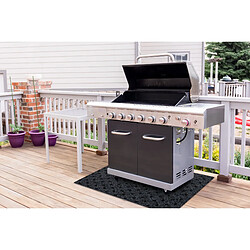 RUGSX Tapis de protection pour barbecue VECTRA 900 pour terrasse, extérieur - anthracite 100x200 cm pas cher