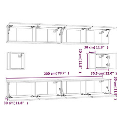 vidaXL Ensemble de meubles TV 6 pcs Chêne marron Bois d'ingénierie pas cher