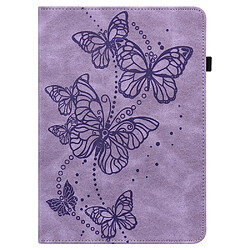 Etui en PU motif papillon avec support violet pour votre Lenovo Tab M10 FHD Plus/Tab M10 Plus TB-X606F/TB-606X 10.3 pouces