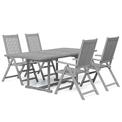 Maison Chic Ensemble de salle à manger de jardin 5 pcs,Table et chaises d'extérieur Bois d'acacia massif -GKD269455