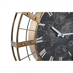 Look & Feel Horloge Murale DKD Home Decor Verre Argenté Noir Doré Fer (60 x 6,5 x 78 cm)