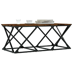 Avis Maison Chic Table basse,Table Console Table d'appoint, Table pour salon chêne fumé 100x49x40 cm bois d'ingénierie -MN29790