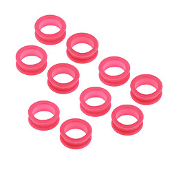 10x Barber Ciseaux De Coiffure Ciseaux Doigt Anneau Grips Inserts Rose Rouge