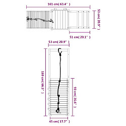 vidaXL Aire de jeux d'extérieur bois de pin imprégné pas cher