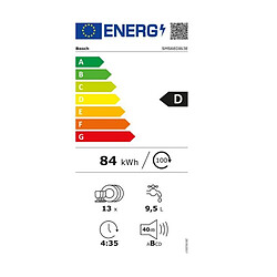 Lave-vaisselle 60cm 13 couverts 40db - sms6edi63e - BOSCH