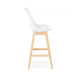 Avis Kokoon Design Tabouret de bar design APRIL WHITE 48x56x112 cm