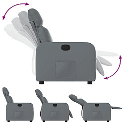 Avis vidaXL Fauteuil inclinable Gris Similicuir