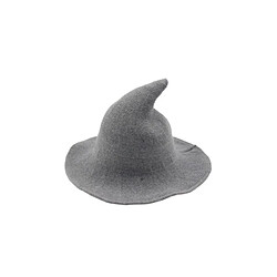 Wewoo Personnalité d'Halloween Clocher Grand Chapeau En Laine Gris Clair