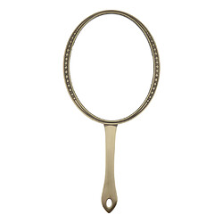 7 ""bronze De Miroir Compact De Voyage De Miroir Cosmétique De Maquillage Tenu Dans La Main Ovale