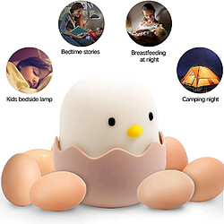 Acheter Universal Bébé poussin lumineux LED, contrôle tactile de la luminosité réglable, lampe en silicone rechargeable USB, chambre d'enfant de nuit, lampe de chevet à économie d'énergie, (blanc)