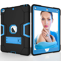 Wewoo Coque Pour iPad 5/4 couleur contrastée Silicone + PC Combinaison avec support noir + bleu