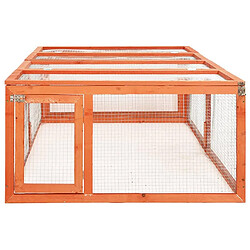 Acheter Helloshop26 Clapier cage lapins petits animaux 183 x 90 x 46,5 cm bois de sapin massif 02_0000581