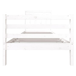 Acheter Maison Chic Lit Moderne Chambre - Cadre/structure de lit pour adulte Blanc Bois massif 90x190 cm Simple -MN77972