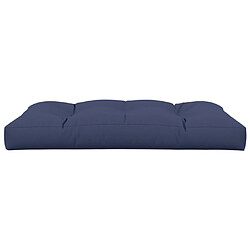 Avis vidaXL Coussin de palette bleu marine 120x80x12 cm tissu