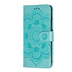 Avis Etui en PU fleur de malanda avec support et sangle cyan pour votre Apple iPhone 8 Plus/7 Plus 4.7 pouces