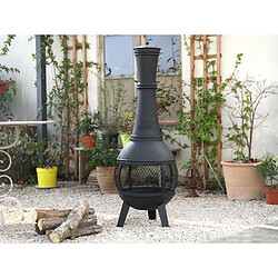 Fancy Flames Chauffe-terrasse en fonte et contour en maille