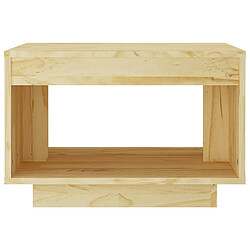 Avis vidaXL Table basse 50x50x33,5 cm bois de pin massif