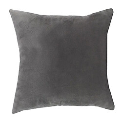 Housse De Coussin En Velours Doux Taie D'oreiller De Couleur Unie Gris-60x60cm pas cher