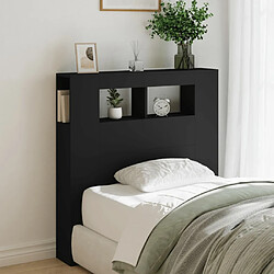 Acheter Maison Chic Tête de lit scandinave à LED,meuble de chambre noir 100x18,5x103,5 cm bois d'ingénierie -MN12163