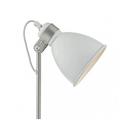 Luminaire Center Lampe de table Frederick blanc et chrome satiné 1 ampoule