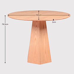 Nest Dream Table à manger avec piètement central en bois de frêne (100cm) - Nest pas cher