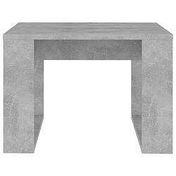 Acheter vidaXL Table d'appoint Gris béton 50x50x35 cm Bois d’ingénierie