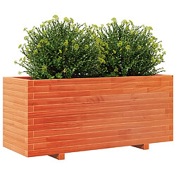 Avis vidaXL Jardinière cire marron 110x40x49,5 cm bois de pin massif