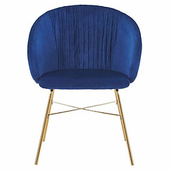 Paris Prix Chaise Design en Velours Kanye 80cm Bleu