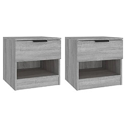 vidaXL Tables de chevet 2 pcs Sonoma gris Bois d'ingénierie