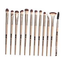 Avis 12pcs pinceau de maquillage pour les yeux pour fard à paupières sourcils eyeliner peau normale