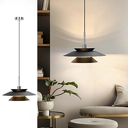 NETTLIFE Suspension Fer Noir Diam.28cm E14 - Lampe de Table à Manger Salon Moderne Chambre 1 Ampoule pour Cuisine Couloir d'Hôtel