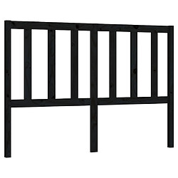 Maison Chic Tête de lit scandinave pour lit adulte,Meuble de chambre Noir 166x4x100 cm Bois massif de pin -MN31826