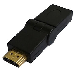 Acheter Wewoo Adaptateur noir HDMI 19 broches mâle à HDMI 19pin femelle pivotant 180 degrés plaqué or