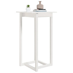 Acheter vidaXL Table de bar Blanc 60x60x110 cm Bois massif de pin