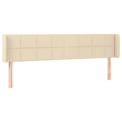 Avis Maison Chic Tête de lit scandinave à LED,meuble de chambre Crème 183x16x78/88 cm Tissu -MN20134