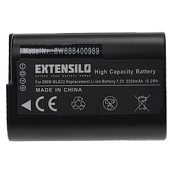 Vhbw EXTENSILO 3x Batteries compatible avec Panasonic Lumix DC-S5, DC-S5K, G9, GH5, GH5S appareil photo, reflex numérique (2250mAh, 7,2V, Li-ion)