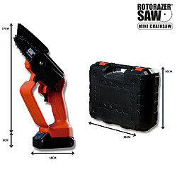 Avis Mini tronçonneuse électrique - Trickblade pro - Rotorazer Mini Chainsaw - VENTEO - Portable et légère - 21 V - Batterie rechargeable - Sans fil - Lumière LED - Entretien du jardin