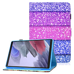 Etui en PU magnétique avec support, porte-cartes et porte-stylo pour Samsung Galaxy Tab A7 Lite 8.7-pouces T220/T225 - Sables mouvants colorés