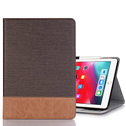 Wewoo Housse Étui Coque en cuir PU à texture horizontale pour iPad Pro 11 pouces 2018avec porte-cartes et fentes cartes et porte-monnaie café