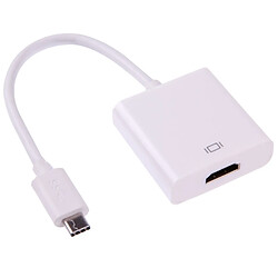 Wewoo Câble blanc pour Macbook 12 pouces / Chromebook Pixel 2015, longueur: 15cm USB-C / Type-C 3.1 mâle vers HDMI adaptateur femelle