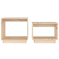 Avis vidaXL Tables basses gigognes 2 pcs Bois de pin massif